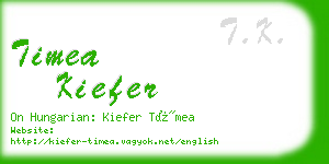 timea kiefer business card
